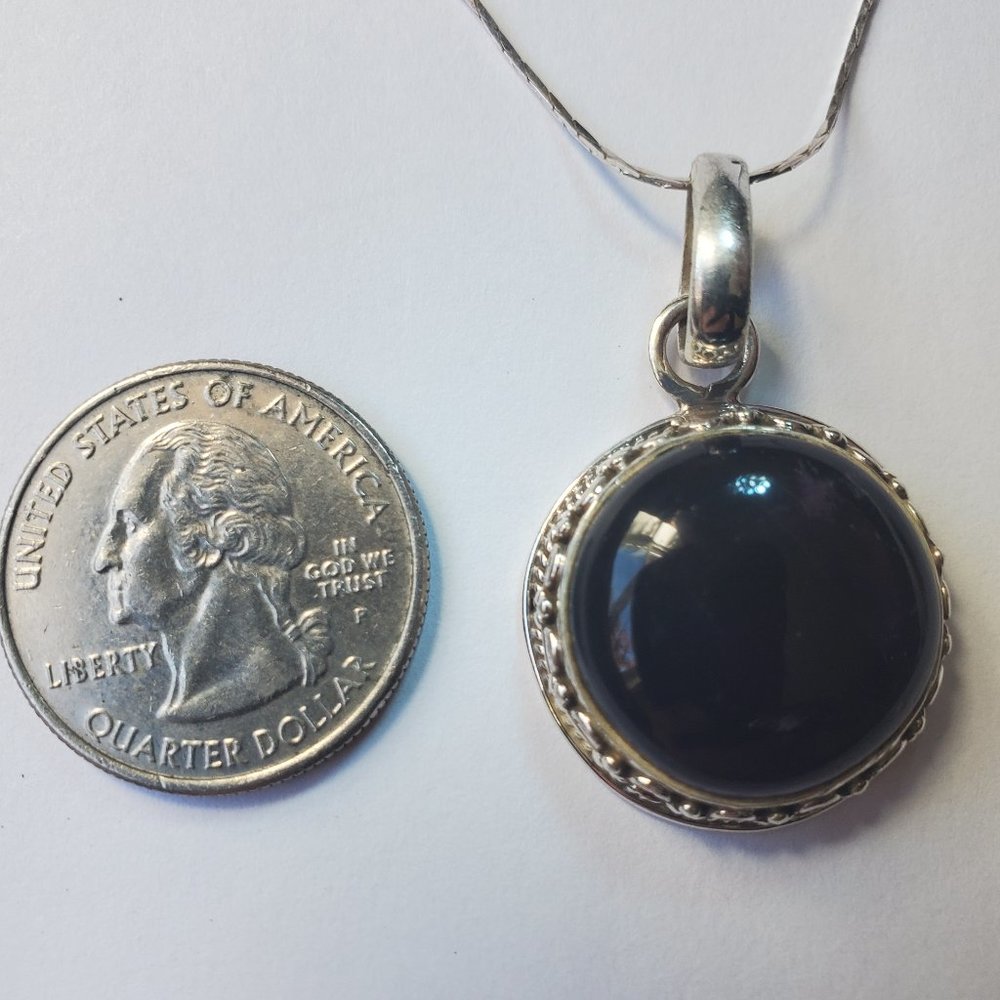 AMETHYST STERLING SILVER  PENDANT - Picture 4 of 8